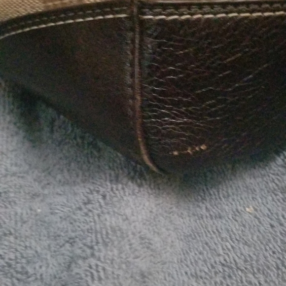 Coach Satchel Brown Leather and Monogram Canvas - Picture 7 of 15